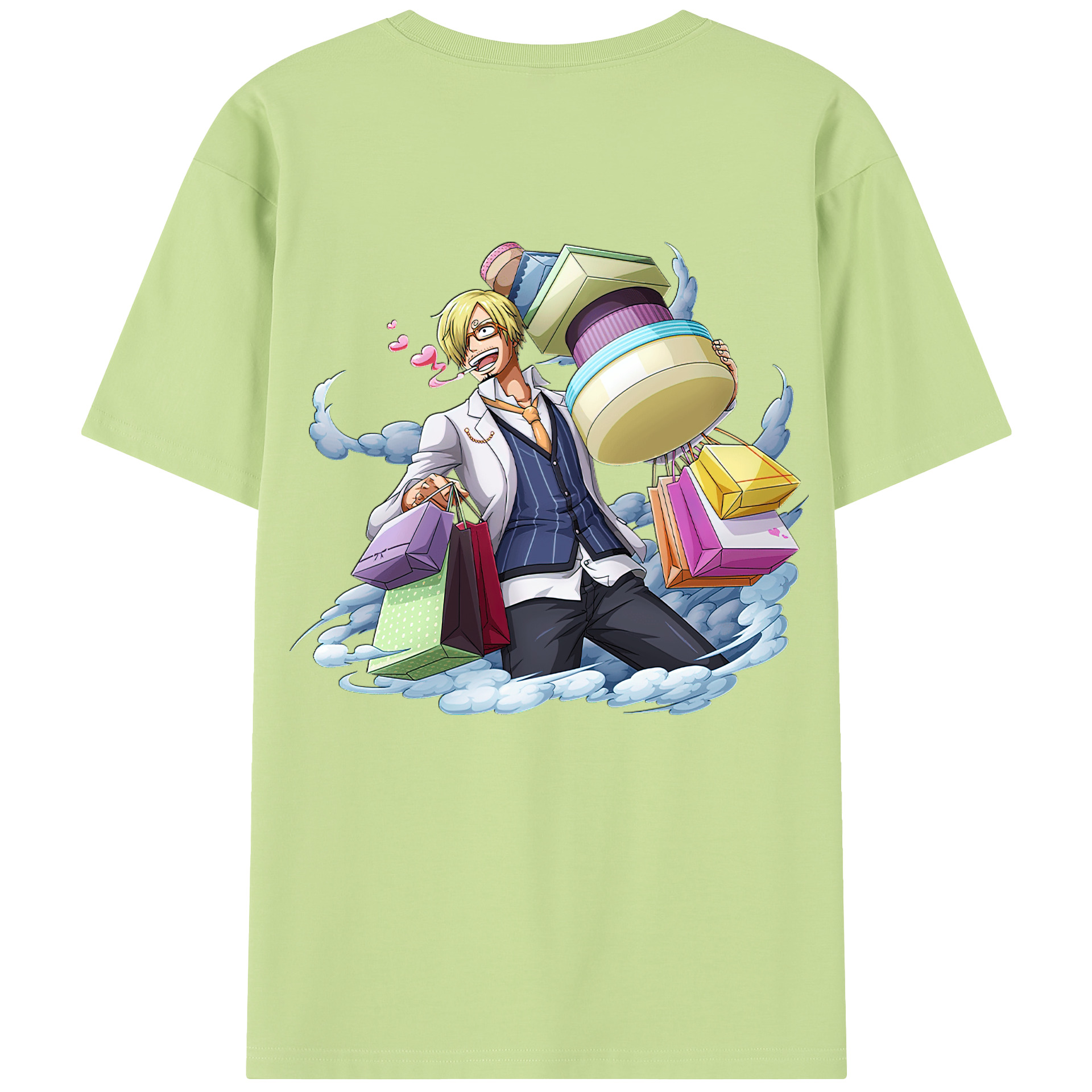 ワンピース サンジ ONE PIECE Sanji 綿100％半袖Tシャツ（背面プリント）